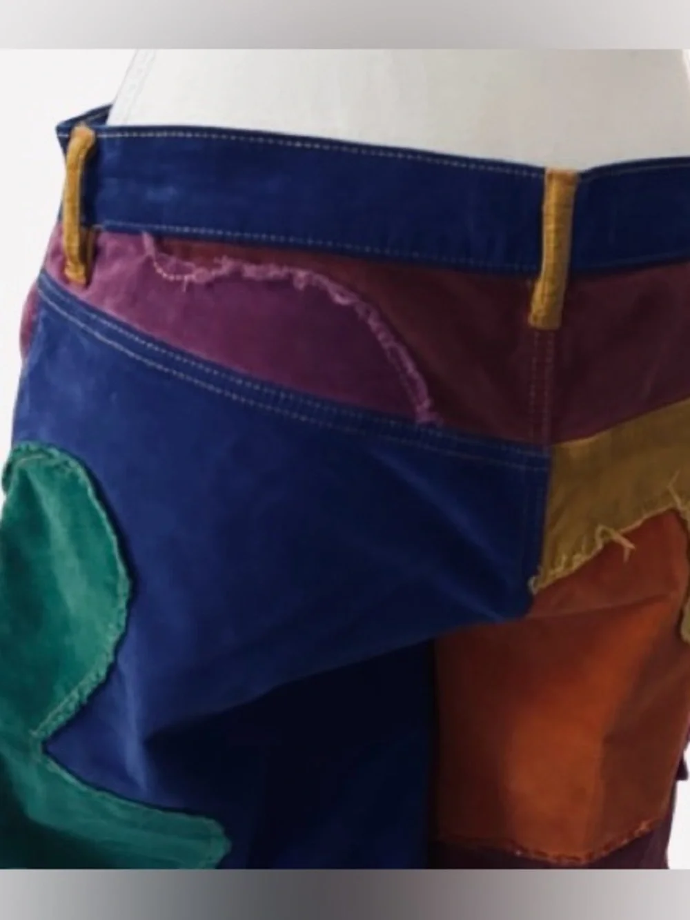 Supernova Rainbow We the Free 27 Small Corduroy Pants Stars Flowers Wide Leg - Picture 11 of 16